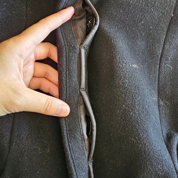 Aritzia Wilfred Cocoon Wool Coat - 2018 - Dark Charcoal - Sz XS - Picture 5 of 16